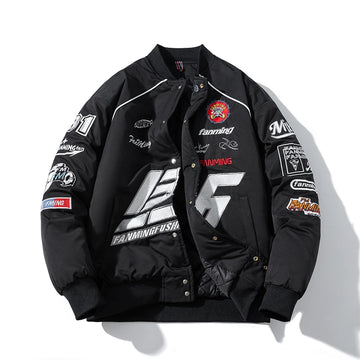 Autumn Winter Varsity Jacket Men Letter Embroidery Motorcycle Jacket Women Fashion Hooded Parkas American Baseball Coat Button
